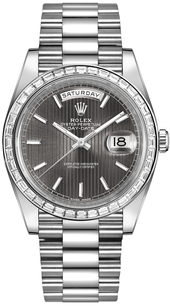 Rolex Day-Date Self winding Automatic Chronometer Grey Mens Watch 228396TBR-0023 