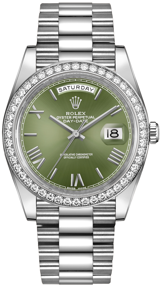 Rolex Day-Date Self winding Automatic Green Mens Watch 228349RBR-0030 