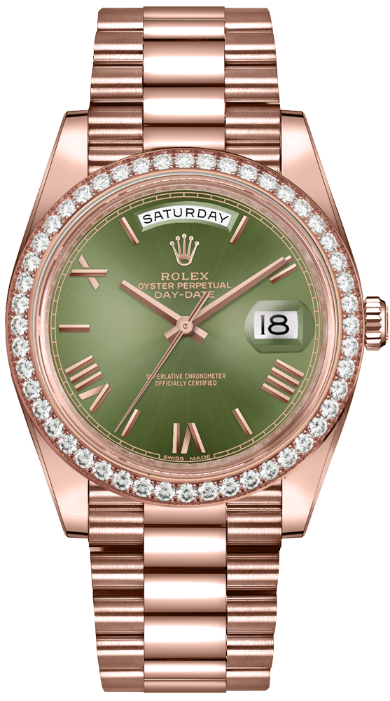 Rolex Day-Date Self winding Automatic Green Mens Watch 228345RBR-0011 