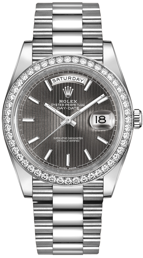 Rolex Day-Date Self winding Automatic Rhodium Mens Watch 228349RBR-0008 