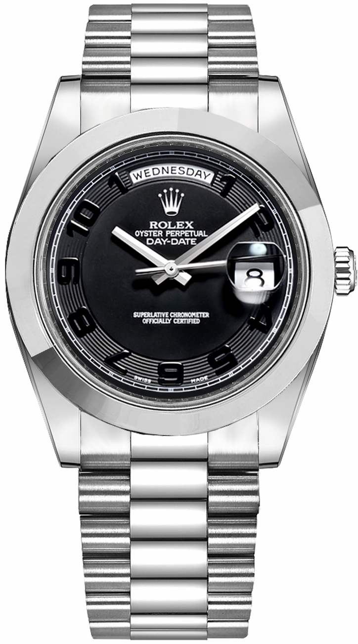 Rolex Day-Date Self winding Automatic Black Mens Watch 218206-0003 