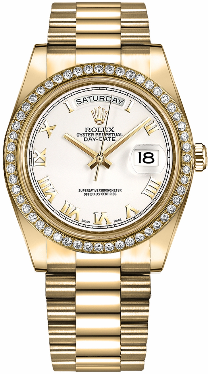 Rolex Day-Date White Watch 218348-WHTRP 