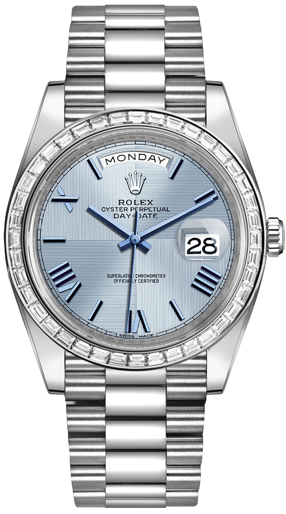 Rolex Day-Date Self winding Automatic Chronometer Blue Mens Watch 228396TBR-0004 