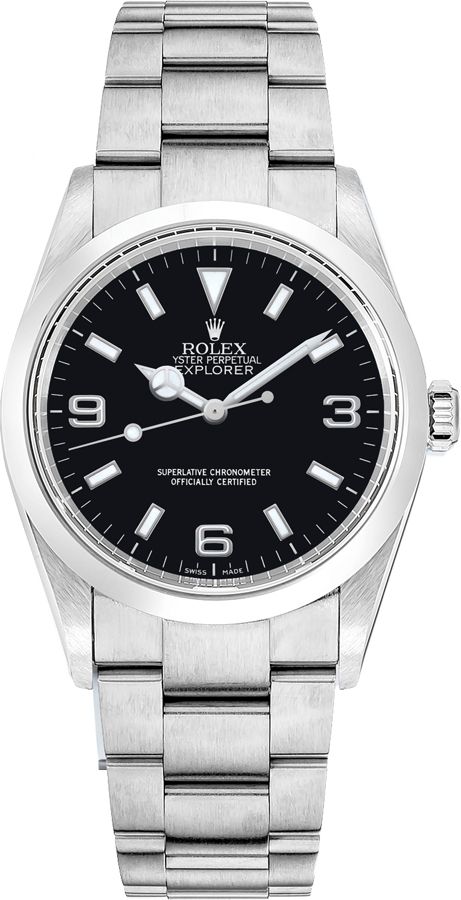 Rolex Explorer Self winding Automatic Black Unisex Watch 114270-0001 