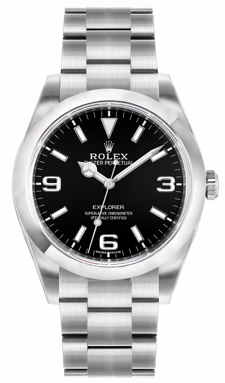 Rolex Explorer Self winding Automatic Black Mens Watch 214270-0003 