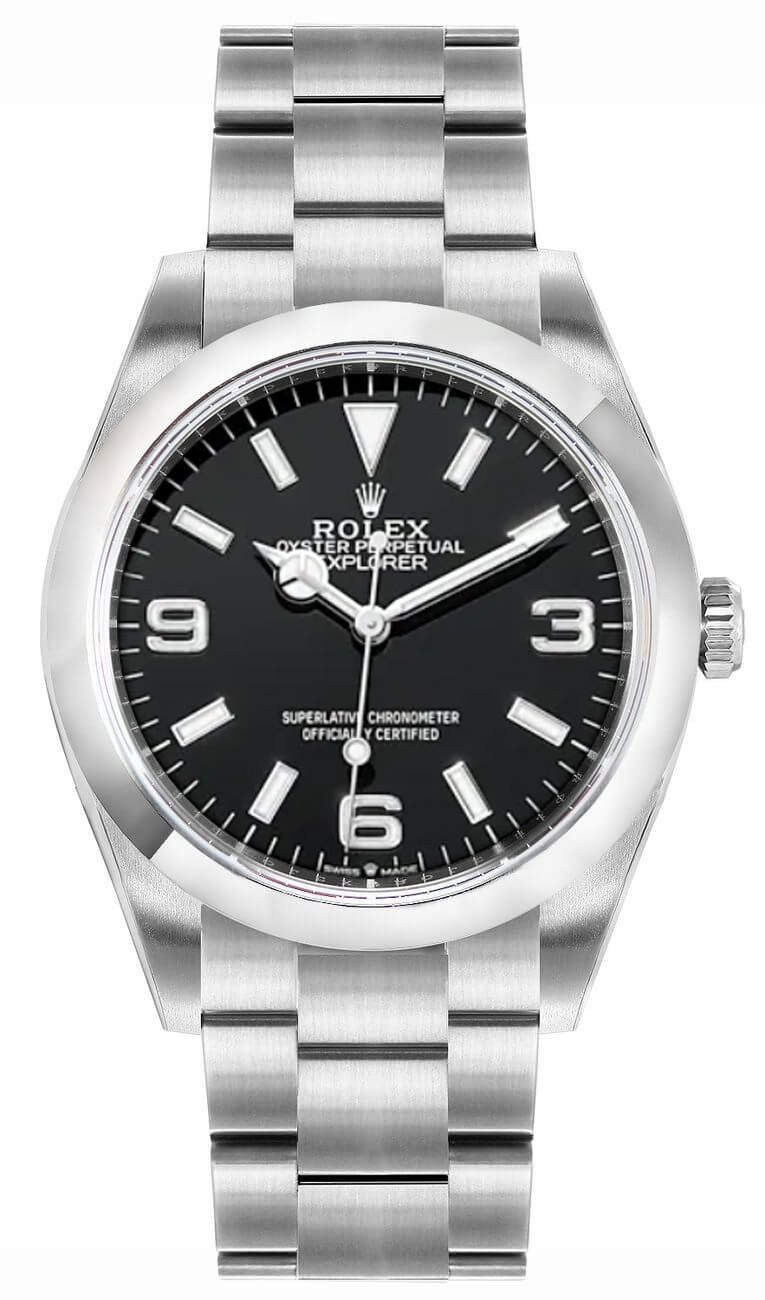 Rolex Explorer Self Winding Automatic Black Mens Watch 224270-0001 
