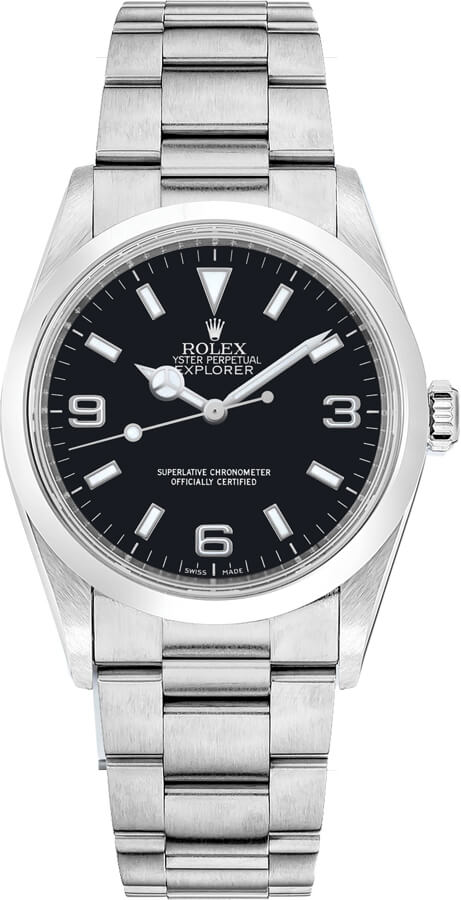 Rolex Explorer Self Winding Automatic Black Unisex Watch 14270 