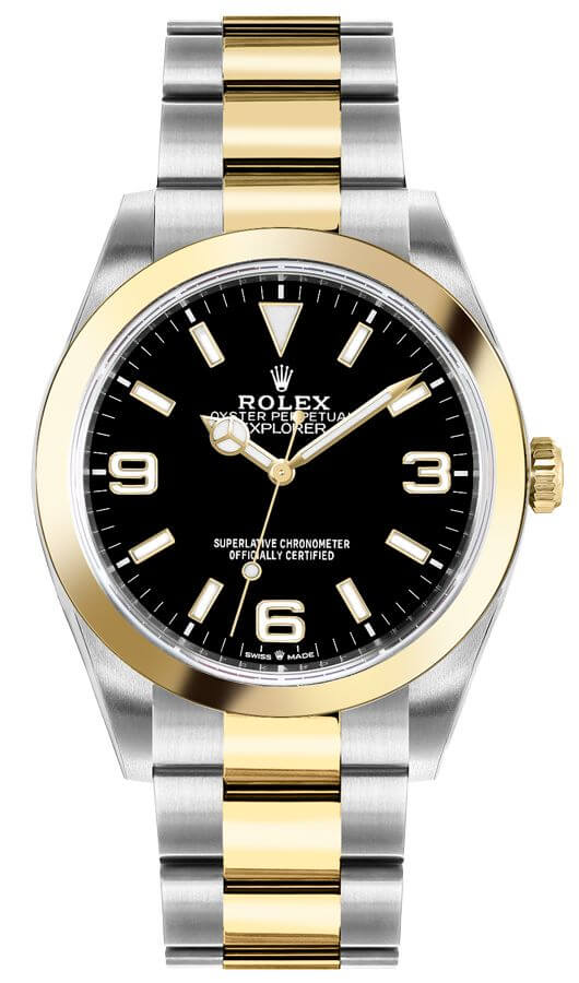 Rolex Explorer Self winding Automatic Black Watch 124273-0001 