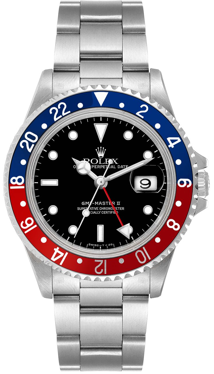Rolex GMT-Master II Self winding Automatic Black Mens Watch 16710-PEPSI 