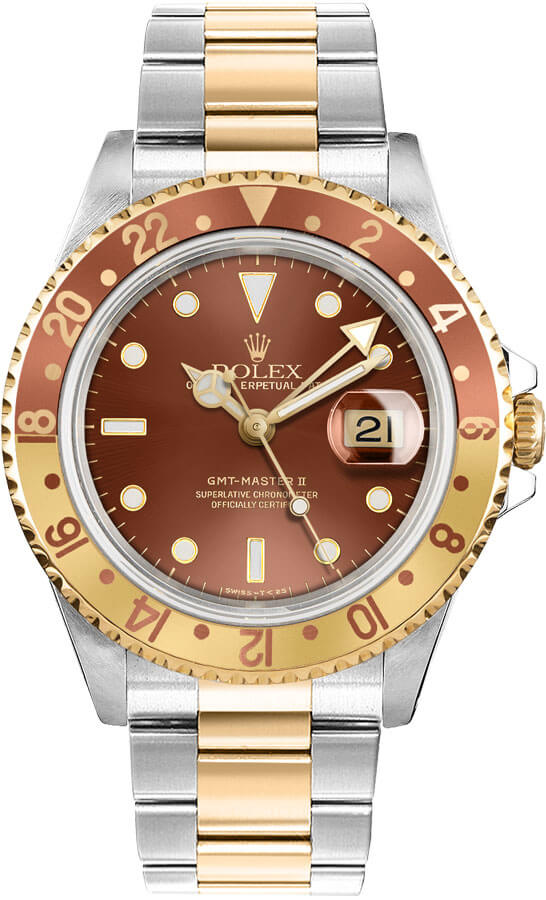 Rolex GMT-Master II Self winding Automatic Chocolate Mens Watch 16713-TRITIUM 