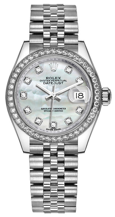 Rolex Lady-Datejust Self winding Automatic Pearl White Ladies Watch 279384RBR-0011 