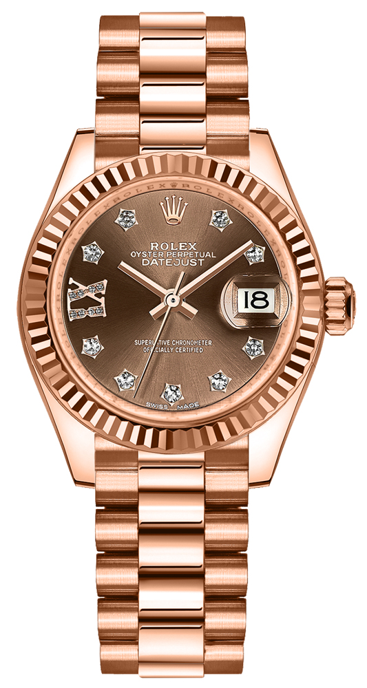 Rolex Lady-Datejust 28 President Bracelet Women's Watch 279175-0002 