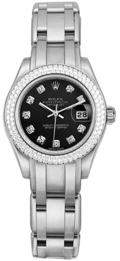 Rolex Pearlmaster Self winding Automatic Black Ladies Watch 80339-BLKD 