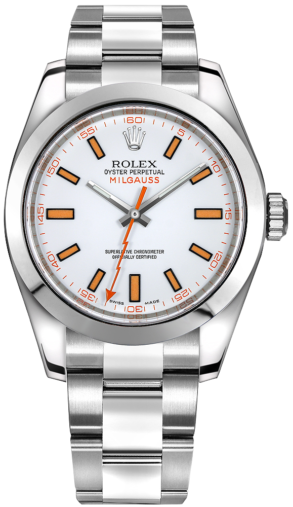 Rolex Milgauss Self winding Automatic White Mens Watch 116400-0002 