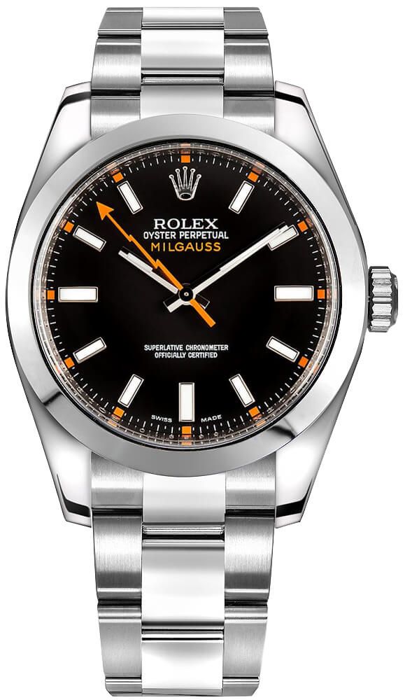 Rolex Milgauss Self winding Automatic Black Mens Watch 116400-0001 