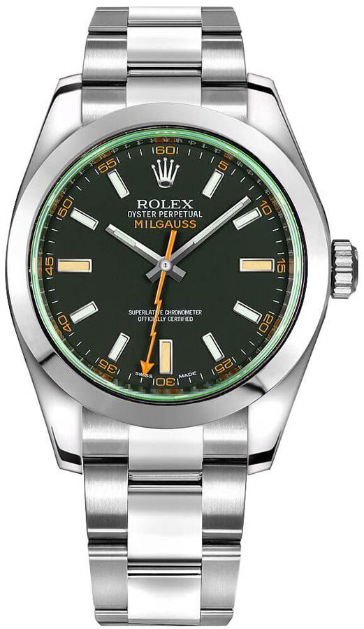 Rolex Milgauss Self winding Automatic Black Mens Watch 116400GV-0001 