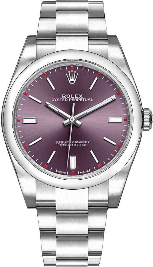 Rolex Oyster Perpetual Self winding Automatic Red Mens Watch 114300-0002 
