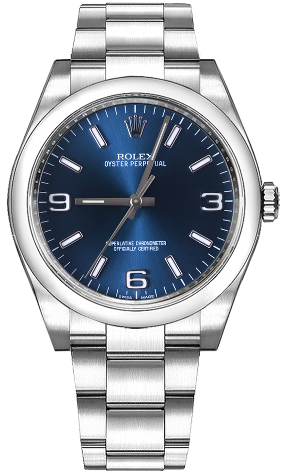 Rolex Oyster Perpetual Self winding Automatic Blue Unisex Watch 116000-0002 