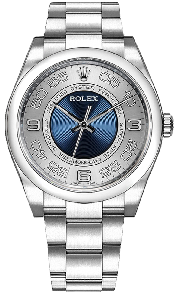 Rolex Oyster Perpetual Self winding Automatic Silver blue Ladies Watch 116000-SVBCAO 