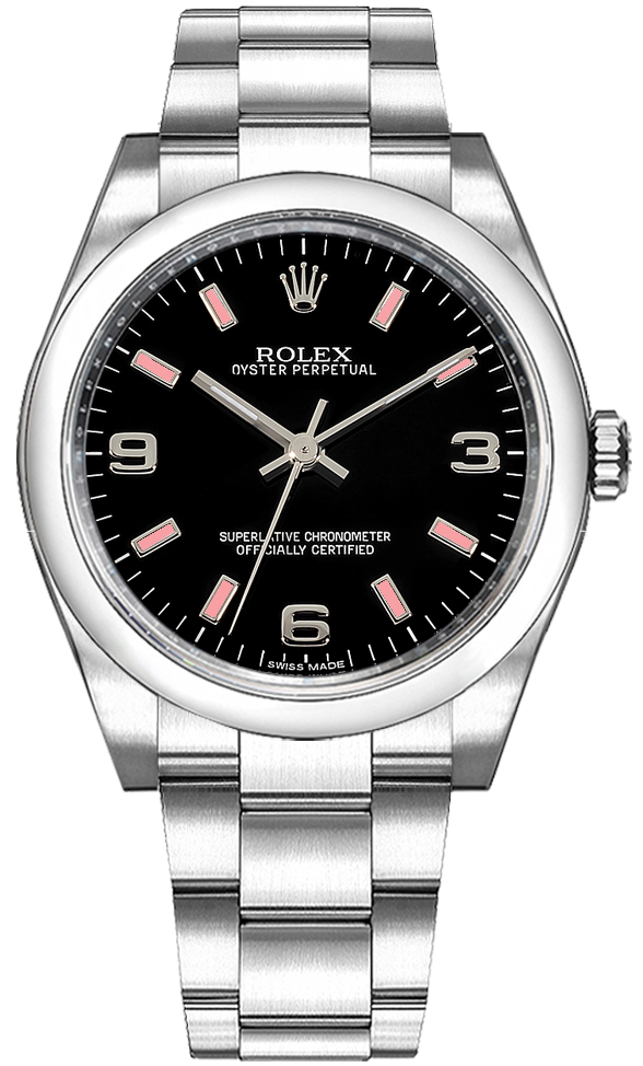 Rolex Oyster Perpetual Self winding Automatic Chronometer Black Ladies Watch 116000-BLKAPSO 