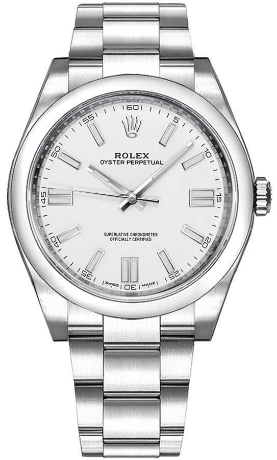 Rolex Oyster Perpetual Self winding Automatic Chronometer White Unisex Watch 116000-0012 