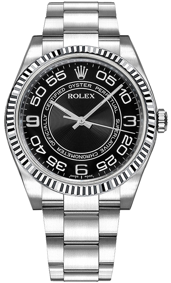 Rolex Oyster Perpetual Self winding Automatic Chronometer Black Ladies Watch 116034-BLKCAO 