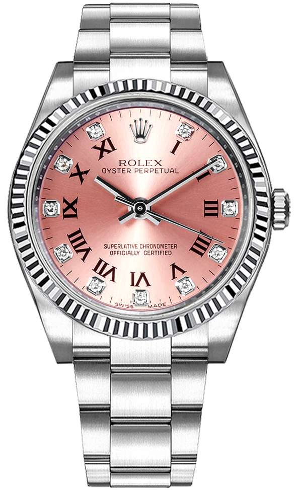 Rolex Oyster Perpetual Self winding Automatic Chronometer Pink Ladies Watch 116034-PNKDRO 