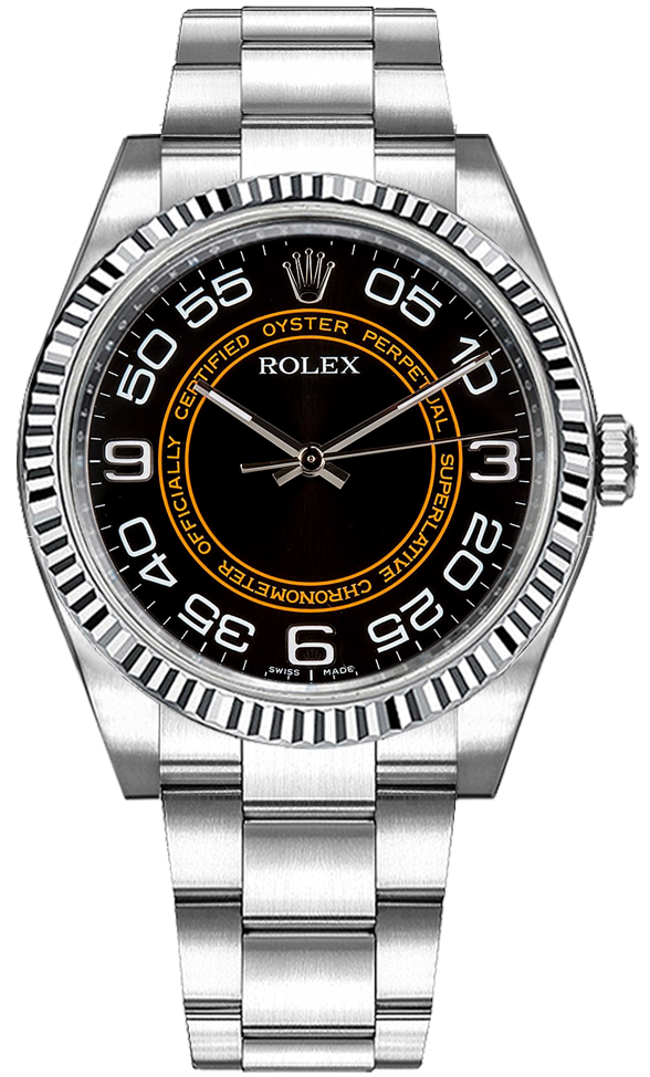 Rolex Oyster Perpetual Self winding Automatic Chronometer Black Ladies Watch 116034-BLKOAO 