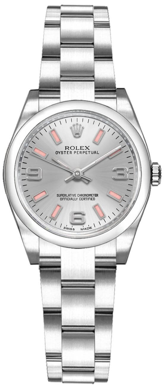 Rolex Oyster Perpetual Self winding Automatic Silver Ladies Watch 176200-SLVAPSO 