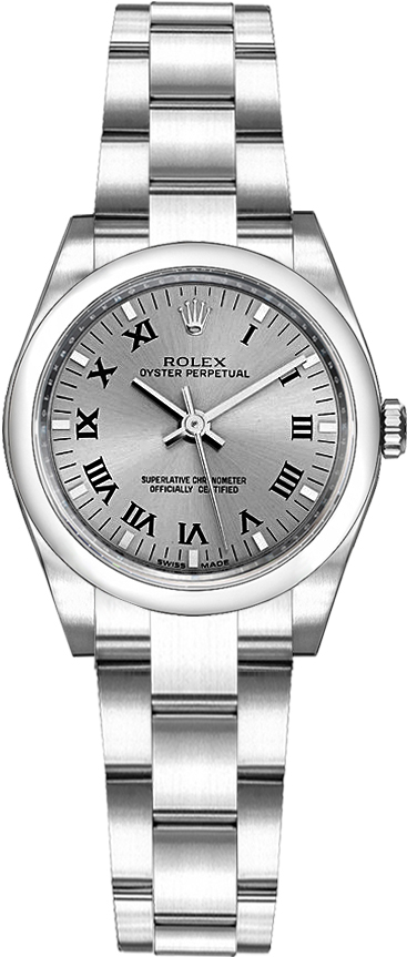 Rolex Oyster Perpetual Self winding Automatic Grey Ladies Watch 176200-RHDSRO 