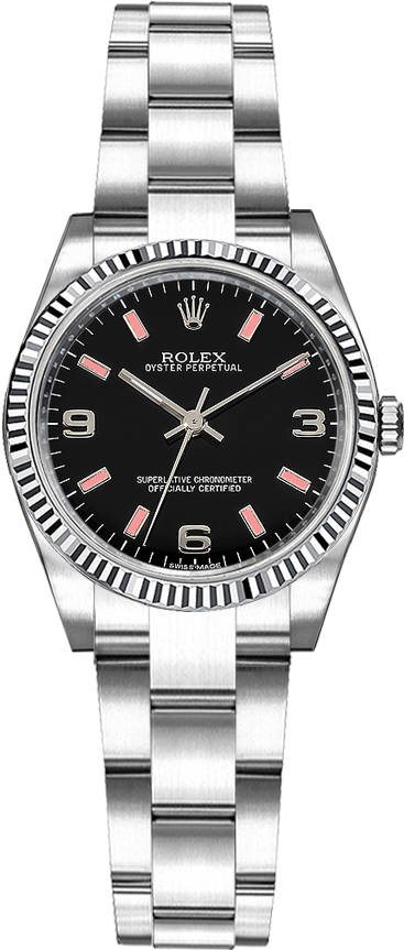 Rolex Oyster Perpetual Self winding Automatic Black Ladies Watch 176234-BLKAPSO 