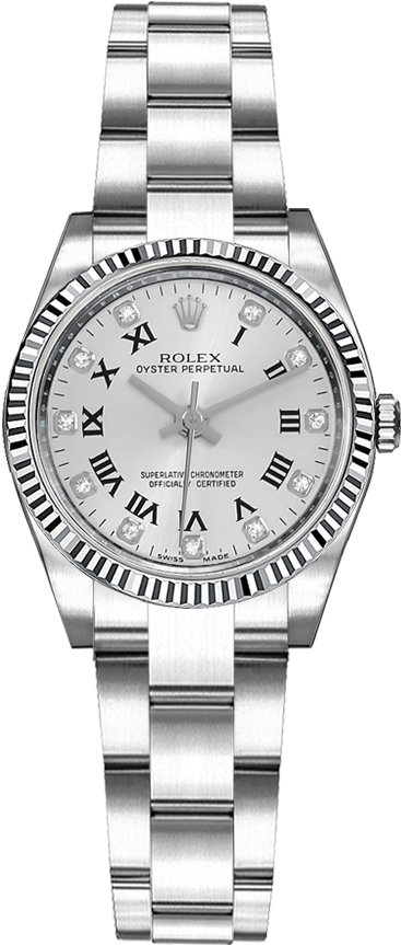 Rolex Oyster Perpetual Self winding Automatic Silver Ladies Watch 176234-SLVDRO 