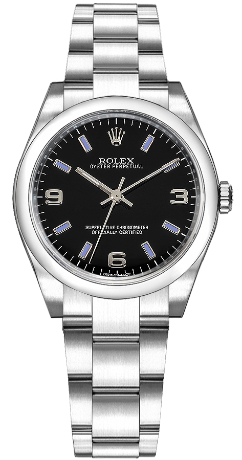 Rolex Oyster Perpetual Self winding Automatic Black Ladies Watch 177200-BKBADO 