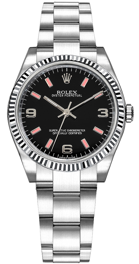 Rolex Oyster Perpetual Self winding Automatic Black Ladies Watch 177234-BLKASO 