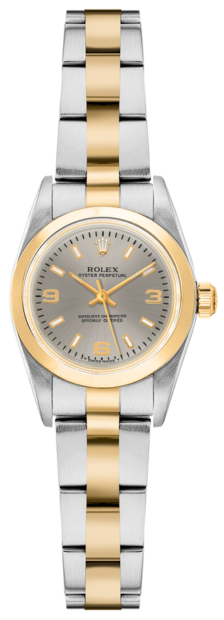 Rolex Oyster Perpetual Self winding Automatic Grey Ladies Watch 67183-RHDASO 