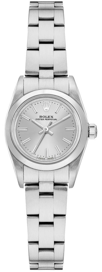 Rolex Oyster Perpetual Self winding Automatic Silver Ladies Watch 76080-SLVSO 