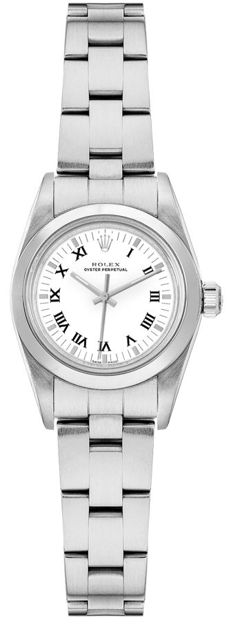 Rolex Oyster Perpetual Self winding Automatic White Ladies Watch 76080-WHTRSO 