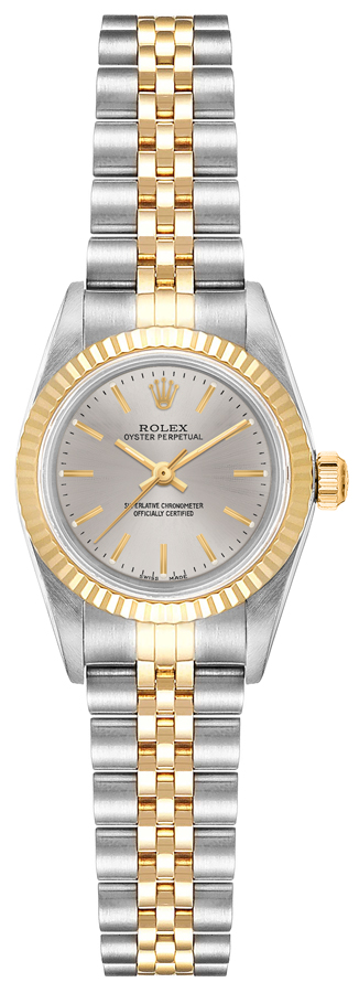 Rolex Oyster Perpetual Self winding Automatic Silver Ladies Watch 76193-SLVSJ 