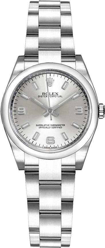 Rolex Oyster Perpetual Self winding Automatic Silver Ladies Watch 176200-SLVSAO 