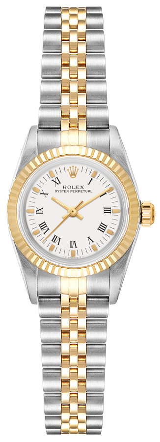 Rolex Oyster Perpetual Self winding Automatic White Ladies Watch 6719-WHTRSJ 