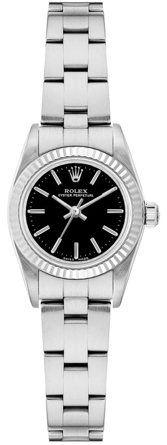 Rolex Oyster Perpetual Self Winding Automatic Black Ladies Watch 67194-BLKSO 