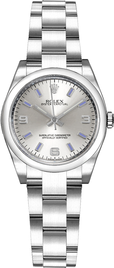 Rolex Oyster Perpetual Self winding Automatic Silver Ladies Watch 176200-SLVABSO 