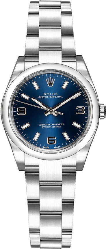 Rolex Oyster Perpetual Self winding Automatic Blue Ladies Watch 176200-BLUASO 