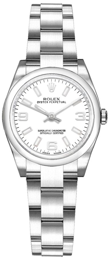 Rolex Oyster Perpetual Self winding Automatic White Ladies Watch 176200-0011 