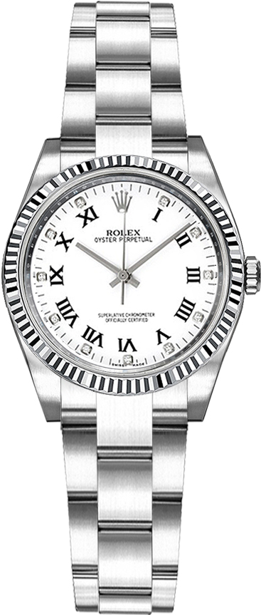 Rolex Oyster Perpetual Self winding Automatic White Ladies Watch 176234-WHTRDO 