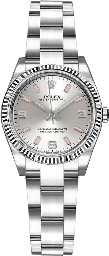 Rolex Oyster Perpetual Self winding Automatic Silver Ladies Watch 176234-SLVAPSO 