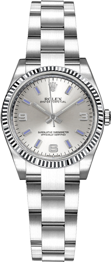 Rolex Oyster Perpetual Self winding Automatic Silver Ladies Watch 176234-SLVBSAO 
