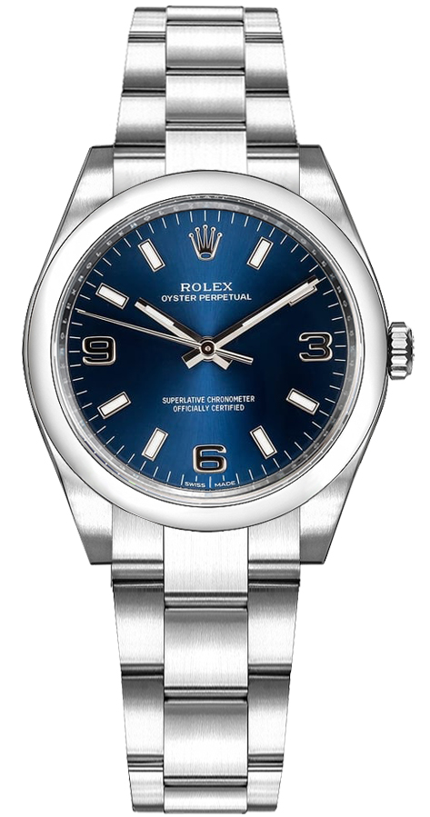 Rolex Oyster Perpetual Self winding Automatic Blue Ladies Watch 177200-BLUSAO 