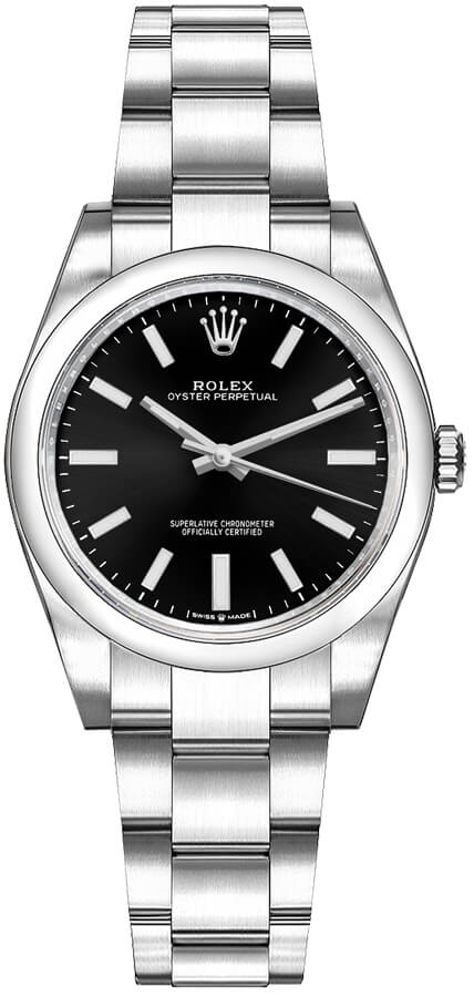 Rolex Oyster Perpetual Self winding Automatic Black Ladies Watch 277200-0002 