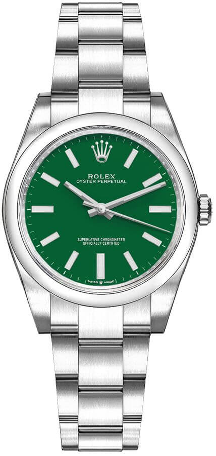 Rolex Oyster Perpetual Self winding Automatic Green Ladies Watch 277200-0006 